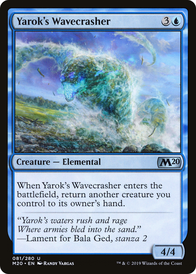Yarok's Wavecrasher (M20-081) - Core Set 2020 Foil
