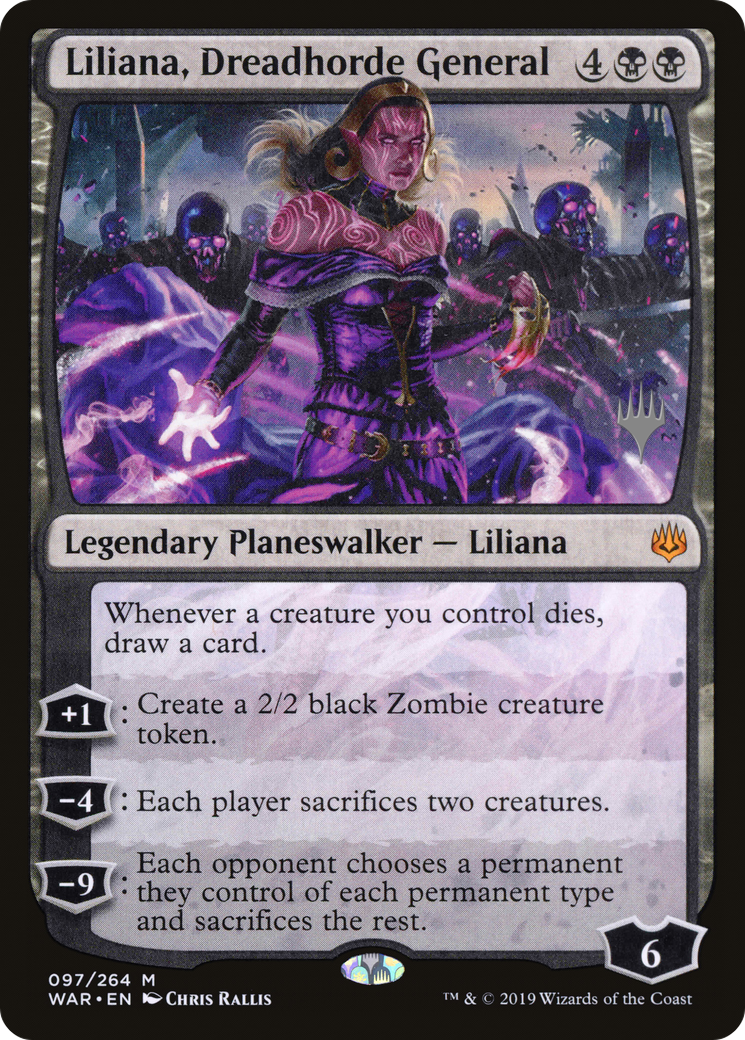 Liliana, Dreadhorde General (PPTHB-097) - War of the Spark Promos Foil