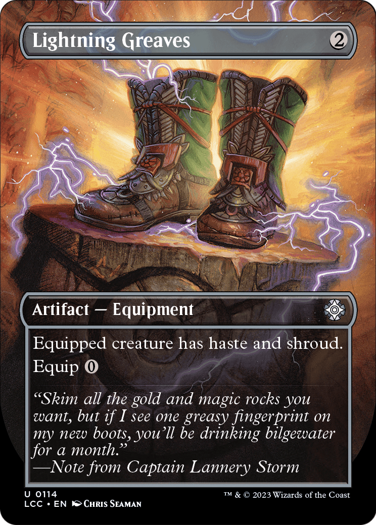 Lightning Greaves (Borderless) (LCC-114) - The Lost Caverns of Ixalan Commander