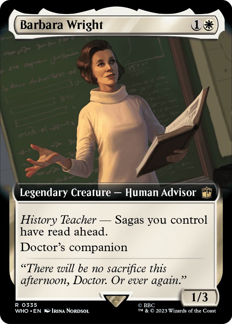 Barbara Wright (Extended Art) (WHO-335) - Doctor Who: (Extended Art) Foil