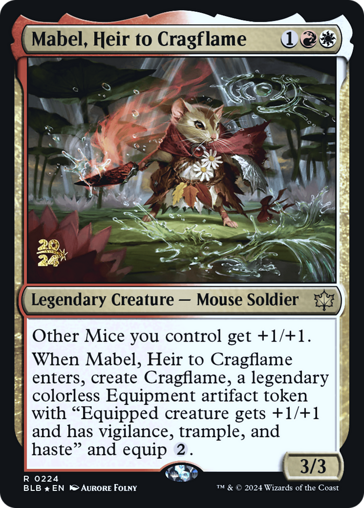Mabel, Heir to Cragflame (PRE-224) - Bloomburrow Promos Foil