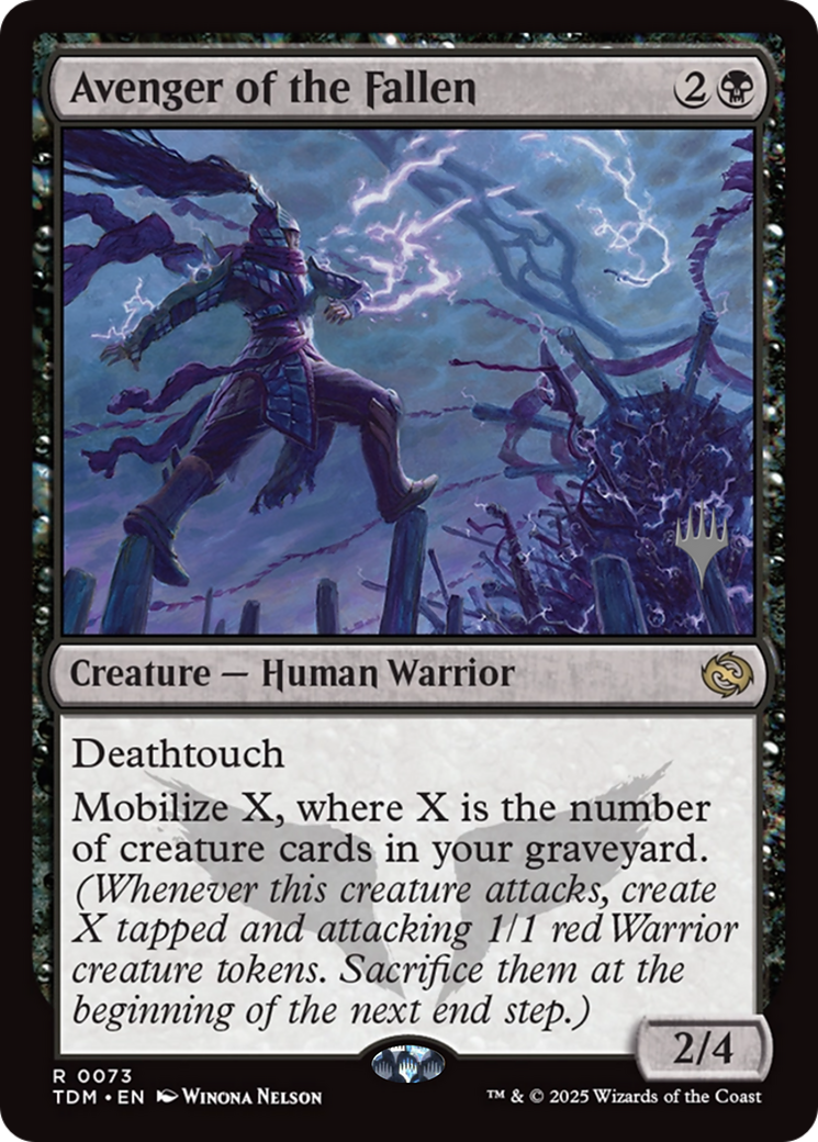 Avenger of the Fallen (PPTDM-073) - Promo Pack: Tarkir: Dragonstorm Foil