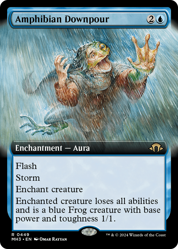 Amphibian Downpour (Extended Art) (MH3-449) - Modern Horizons 3: (Extended Art) Foil