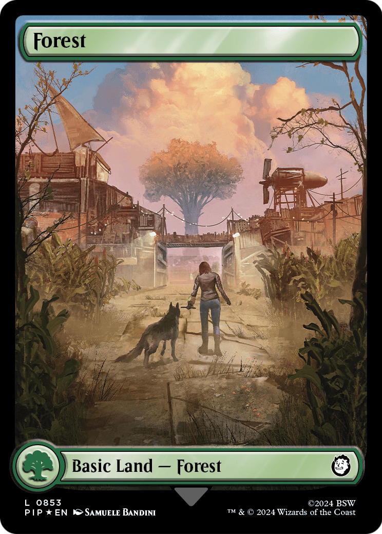 Forest (0853) (Surge Foil) (PIP-853) - Fallout Foil