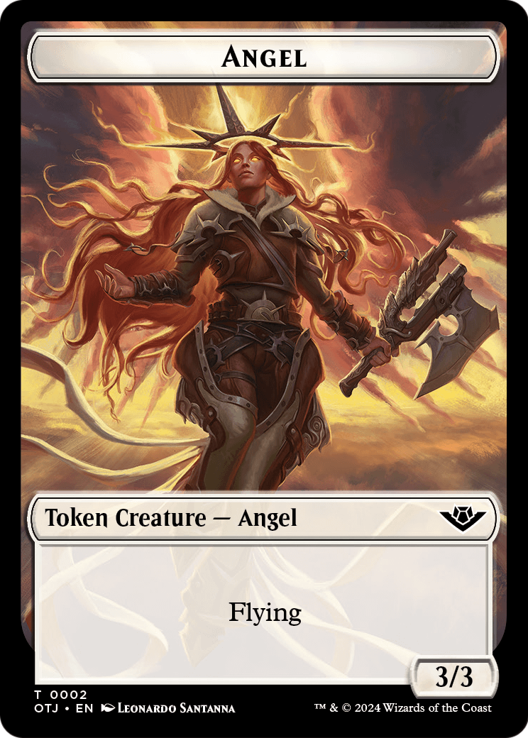 Angel (TOTJ-002) - Outlaws of Thunder Junction Tokens Foil