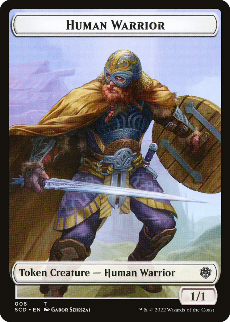 Human Warrior (TSCD-006) - Starter Commander Deck Tokens Foil