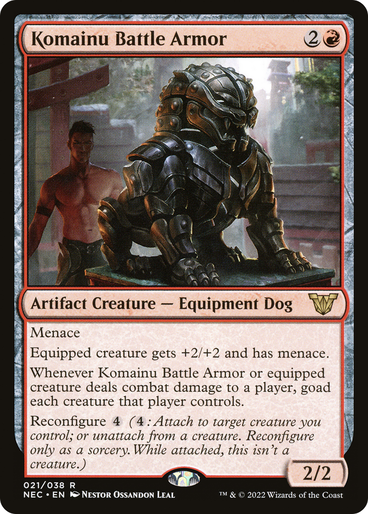 Komainu Battle Armor (NEC-021) - Neon Dynasty Commander