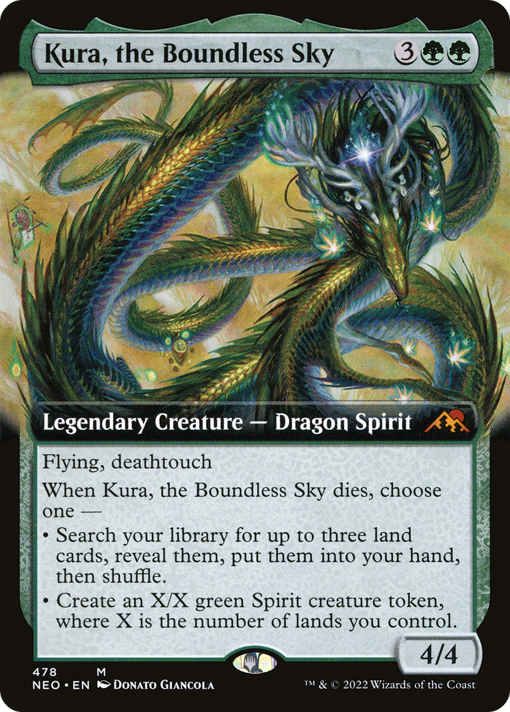 Kura, the Boundless Sky (Extended Art) (NEO-478) - Kamigawa: Neon Dynasty: (Extended Art) Foil