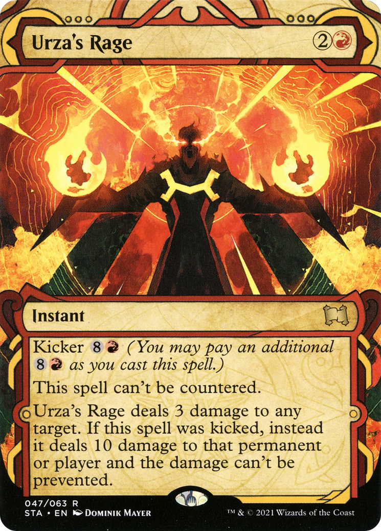 Urza's Rage (STA-047) - Strixhaven Mystical Archive: (Showcase) (Borderless)