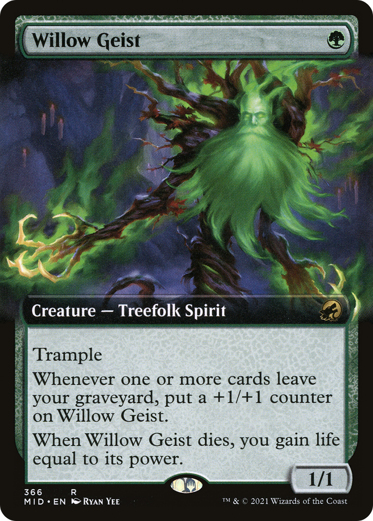 Willow Geist (Extended Art) (MID-366) - Innistrad: Midnight Hunt: (Extended Art) Foil