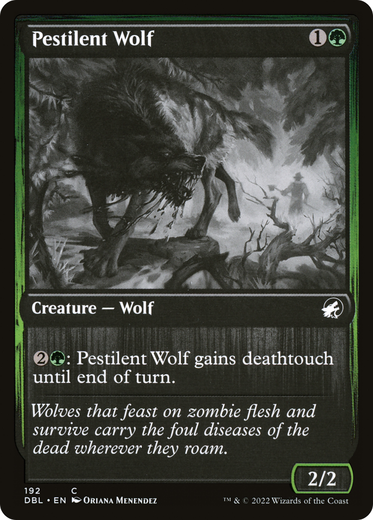 Pestilent Wolf (DBL-192) - Innistrad: Double Feature Foil