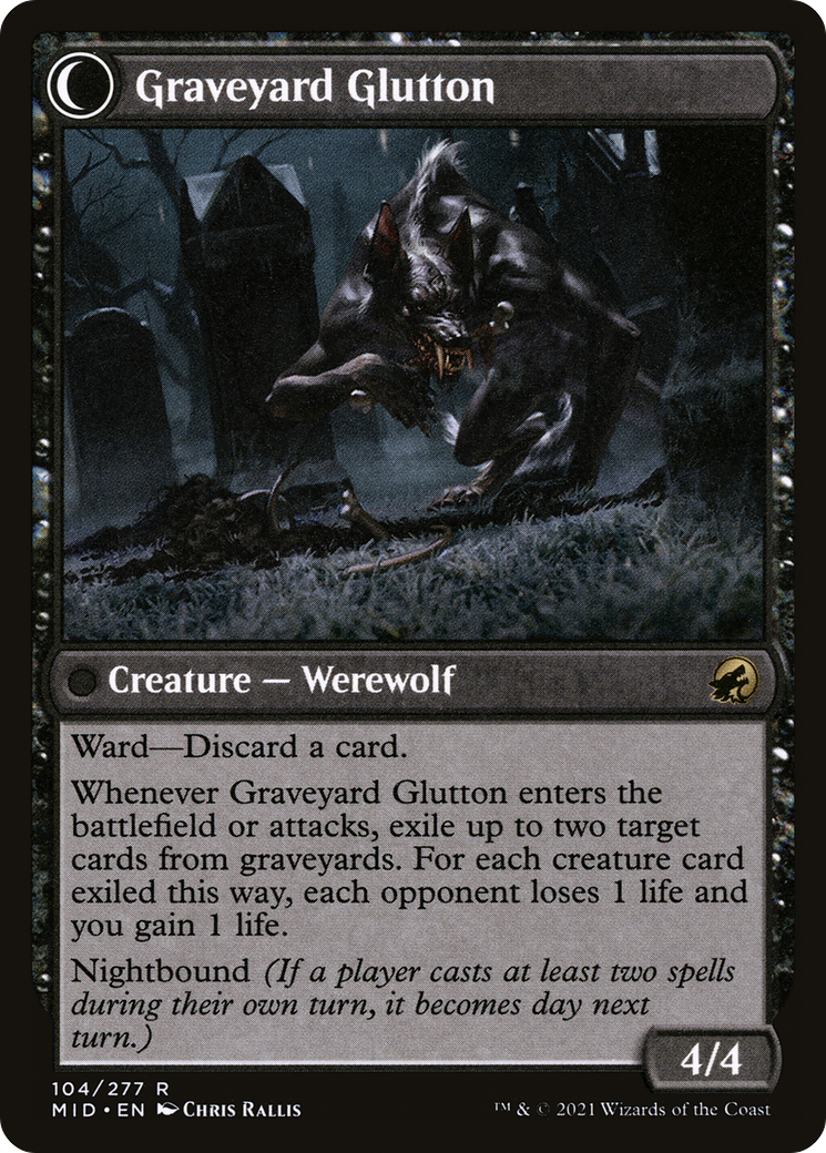Graveyard Trespasser (MID-104) - Innistrad: Midnight Hunt: (Double Faced Transform) Foil