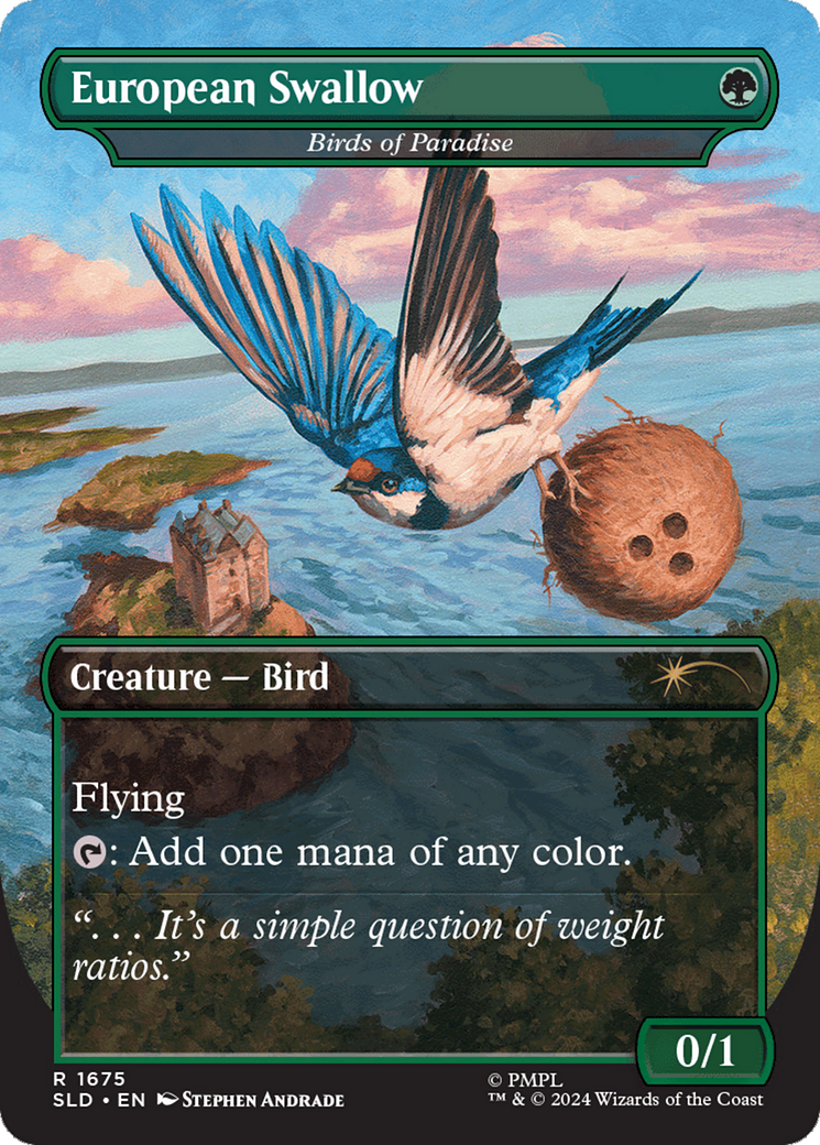 African Swallow - Birds of Paradise (SLD-1675) - Secret Lair Drop / African Swallow (Borderless) Foil