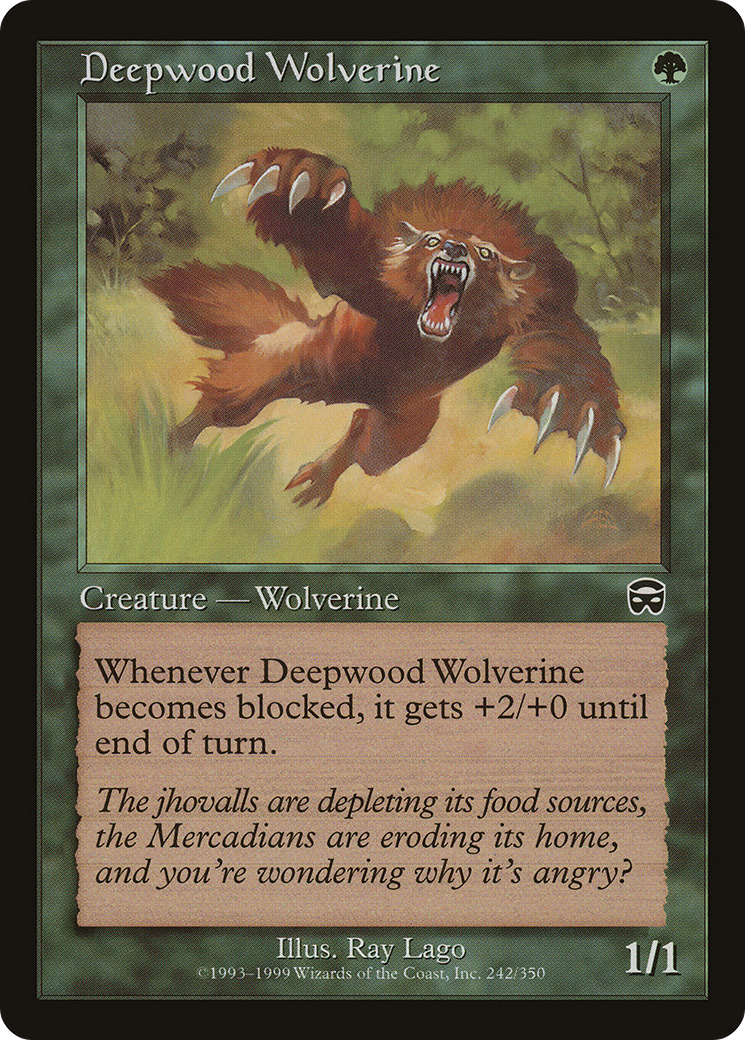 Deepwood Wolverine (MMQ-242) - Mercadian Masques