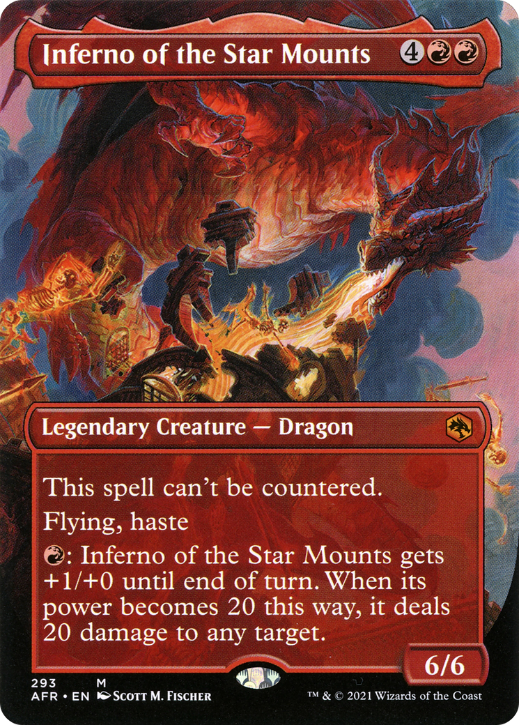 Inferno of the Star Mounts (Borderless) (AFR-293) - Adventures in the Forgotten Realms Foil