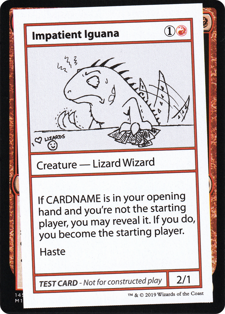 Impatient Iguana (No PW Symbol) (CMB1-) - Mystery Booster Playtest Cards 2021
