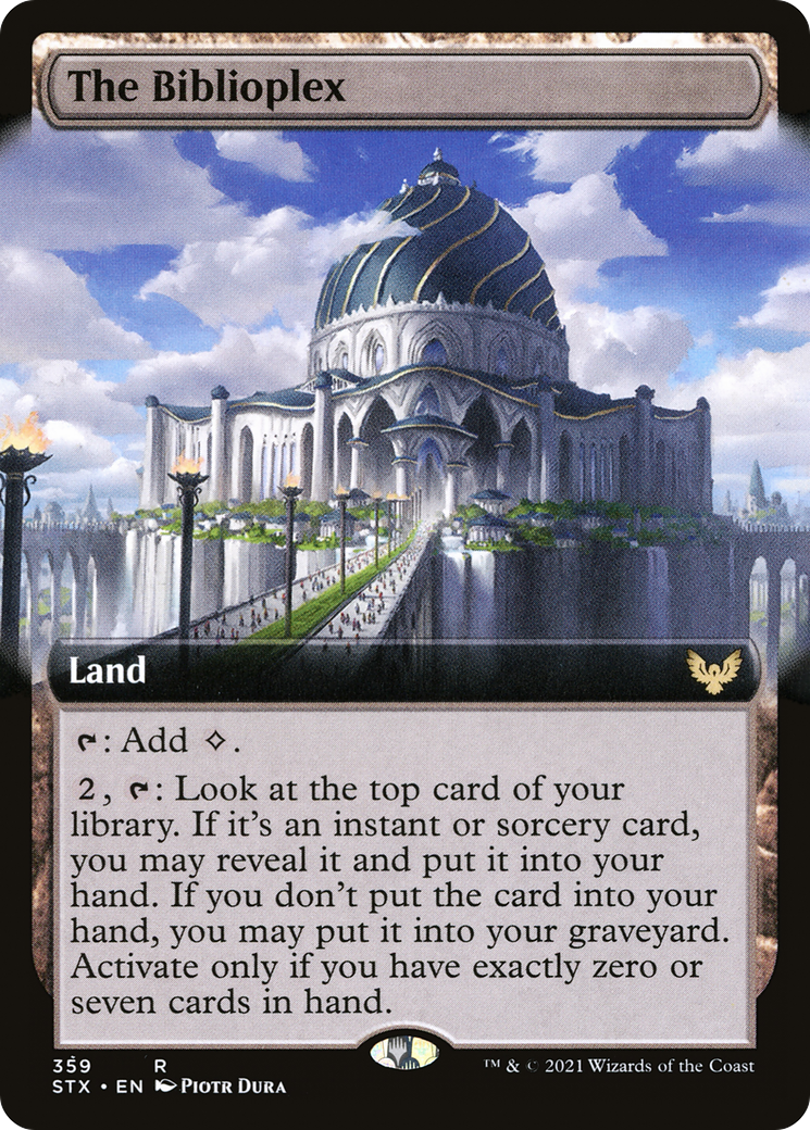 The Biblioplex (Extended Art) (STX-359) - Strixhaven: School of Mages: (Extended Art)