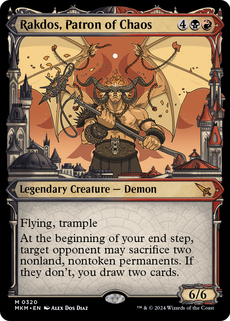 Rakdos, Patron of Chaos (Showcase) (0320) (MKM-320) - Murders at Karlov Manor: (Showcase) Foil