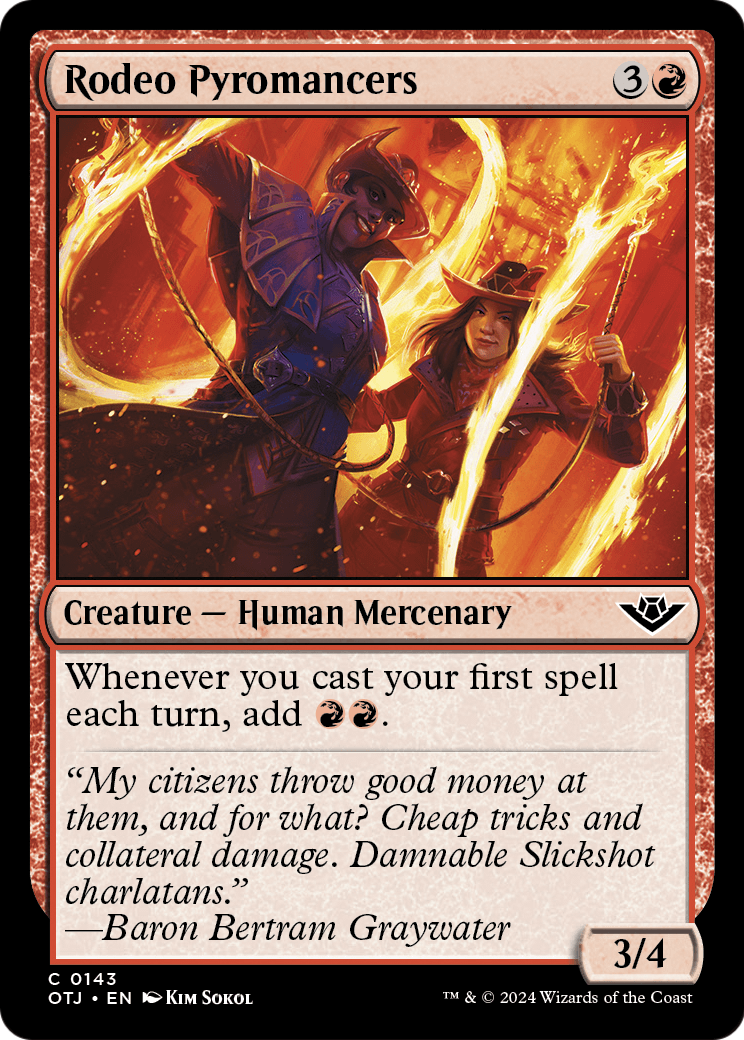 Rodeo Pyromancers (OTJ-143) - Outlaws of Thunder Junction Foil