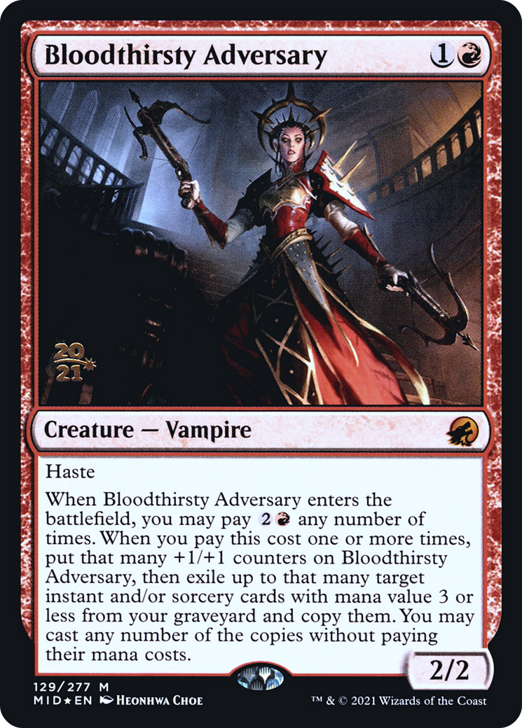 Bloodthirsty Adversary (PRE-129S) - Innistrad: Midnight Hunt Promos Foil