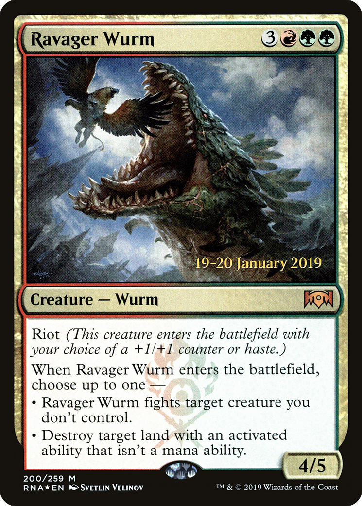 Ravager Wurm (PRE-200S) - Ravnica Allegiance Promos Foil