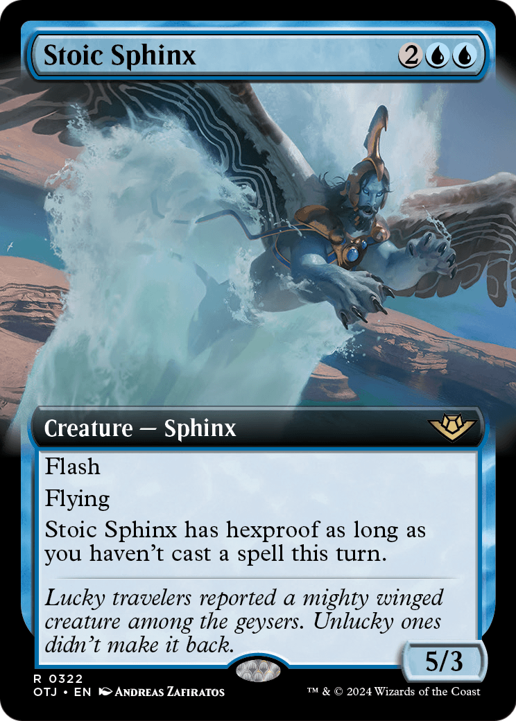 Stoic Sphinx (Extended Art) (OTJ-322) - Outlaws of Thunder Junction: (Extended Art) Foil