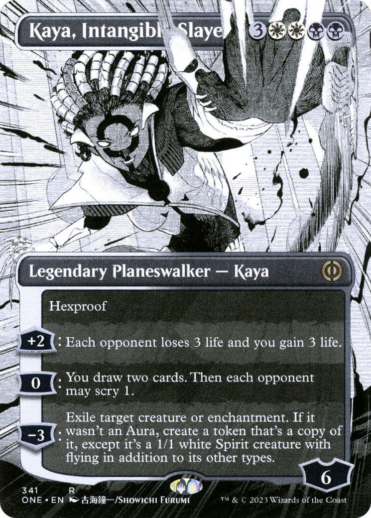 Kaya, Intangible Slayer (Borderless) (ONE-341) - Phyrexia: All Will Be One: (Showcase)