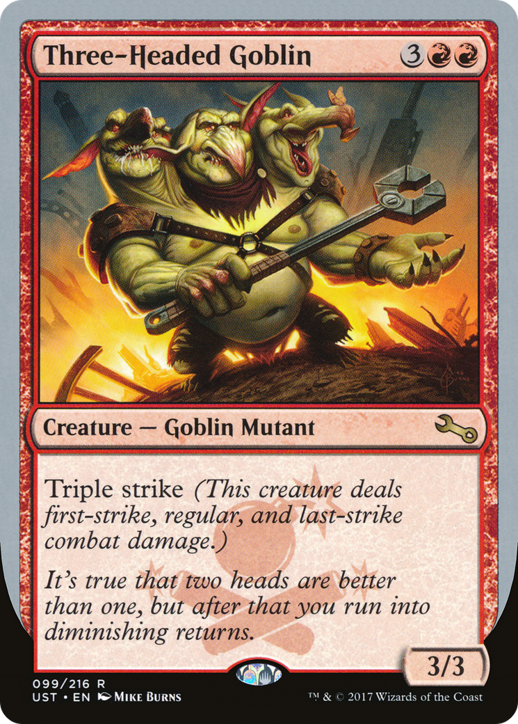 Three-Headed Goblin (UST-099) - Unstable