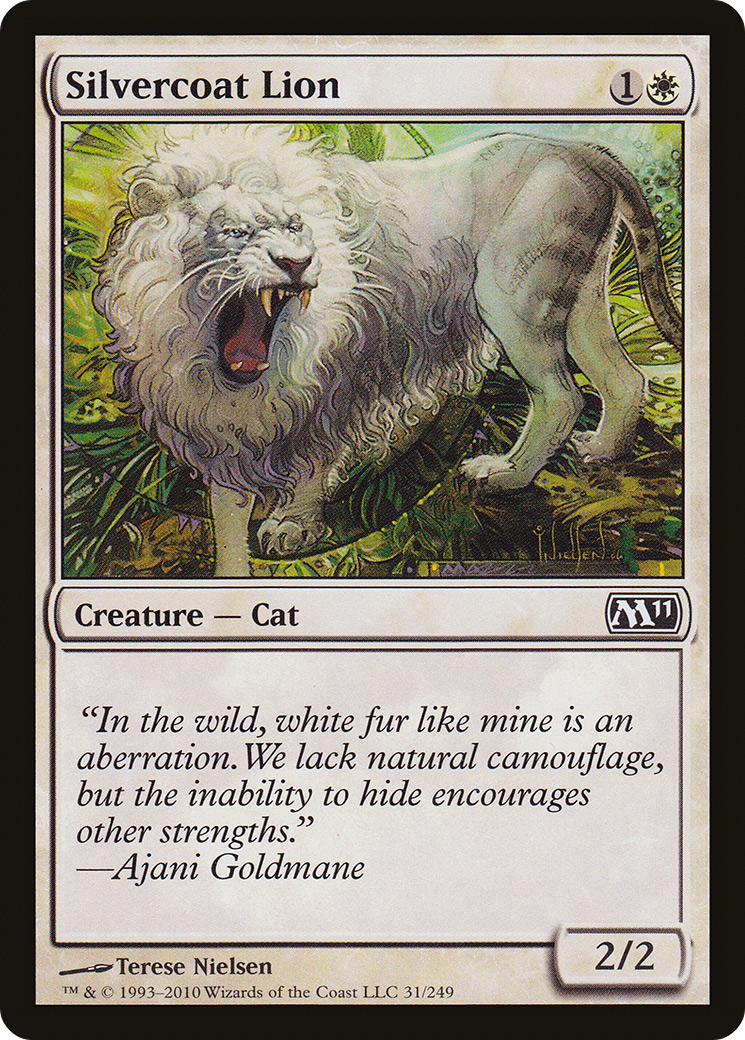 Silvercoat Lion (M11-031) - Magic 2011 Foil
