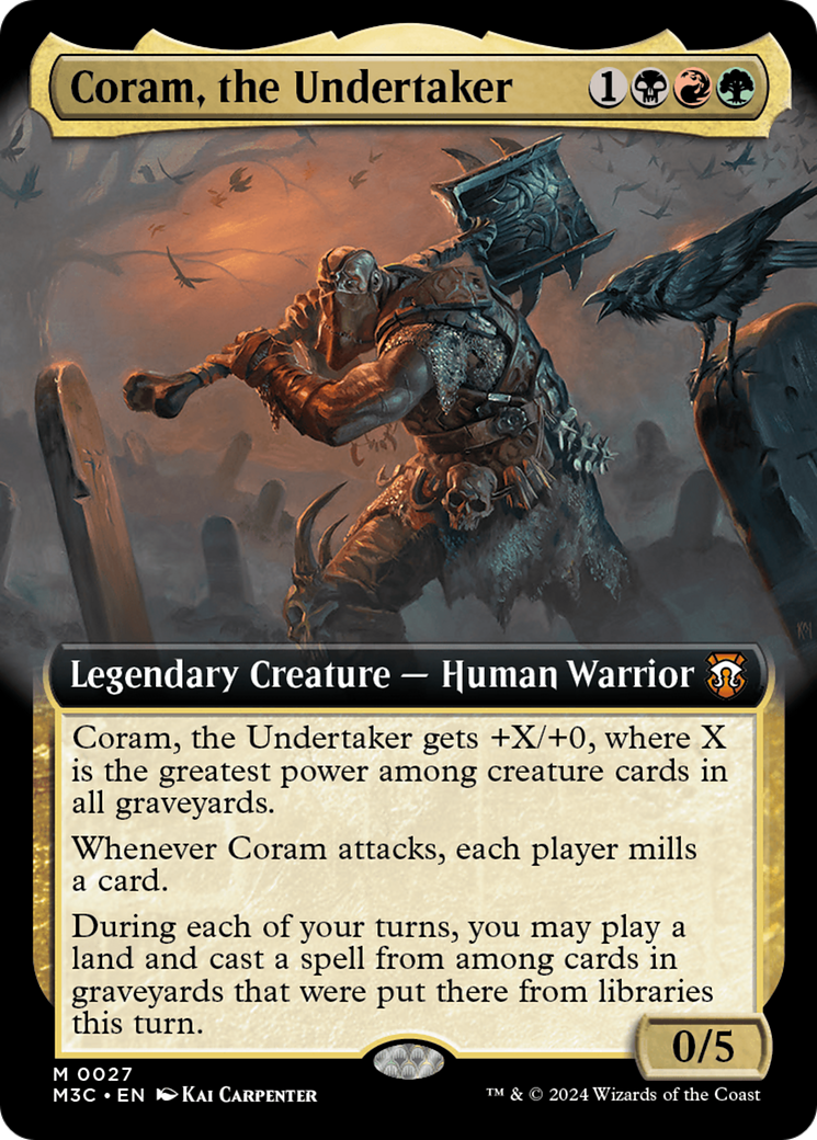 Coram, the Undertaker (Extended Art) (M3C-027) - Modern Horizons 3 Commander: (Extended Art)