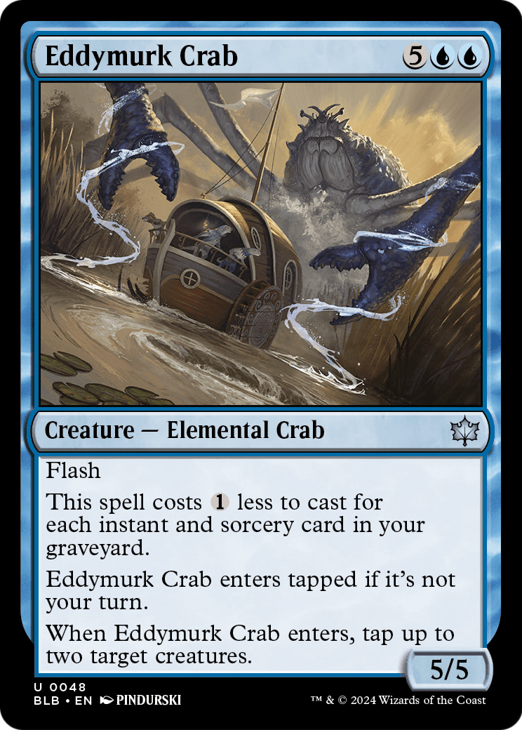 Eddymurk Crab (BLB-048) - Bloomburrow Foil