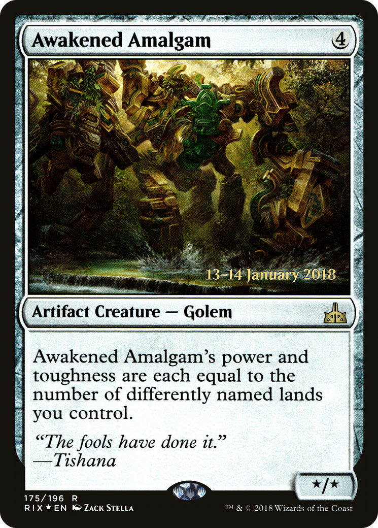 Awakened Amalgam (PRE-175S) - Rivals of Ixalan Promos Foil