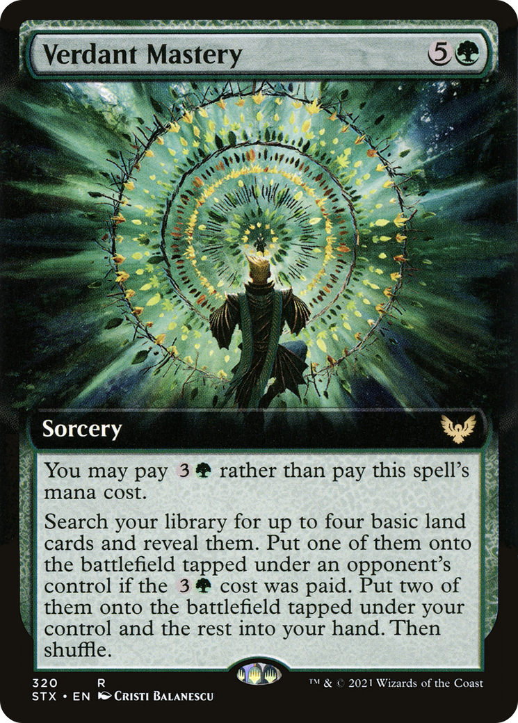Verdant Mastery (Extended Art) (STX-320) - Strixhaven: School of Mages: (Extended Art) Foil