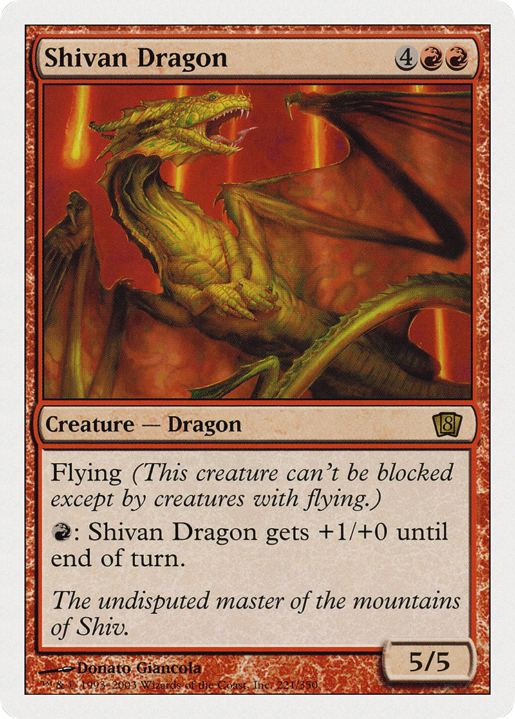 Shivan Dragon (8ED-221) - 8th Edition