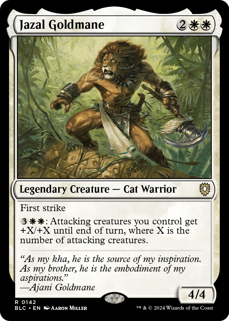 Jazal Goldmane (BLC-142) - Bloomburrow Commander