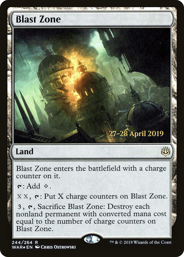 Blast Zone (WAR) (PRE-244S) - War of the Spark Promos Foil