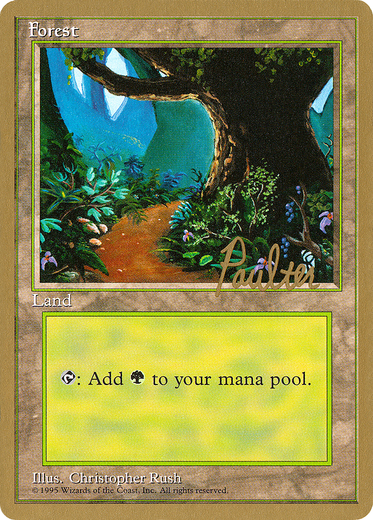 Forest (A) - 1996 Preston Poulter (4ED) (WCD-) - Pro Tour Collector Set