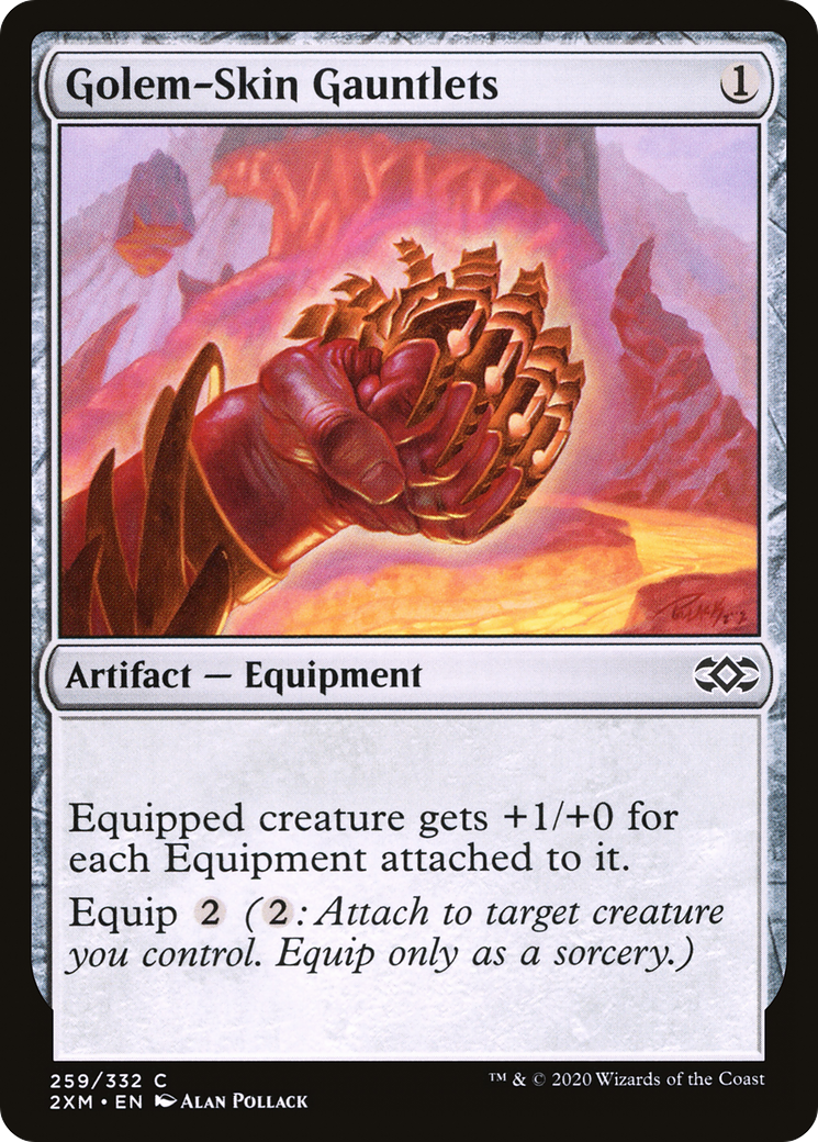 Golem-Skin Gauntlets (2XM-259) - Double Masters Foil