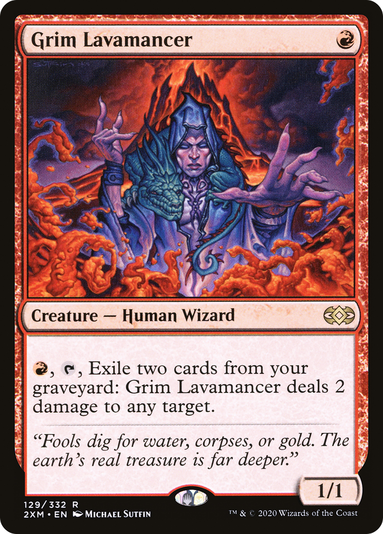 Grim Lavamancer (2XM-129) - Double Masters Foil