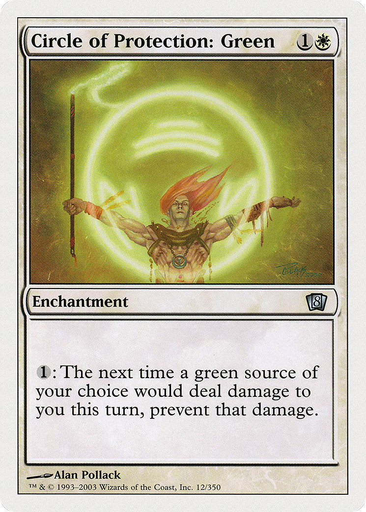 Circle of Protection: Green (8ED-012) - 8th Edition Foil