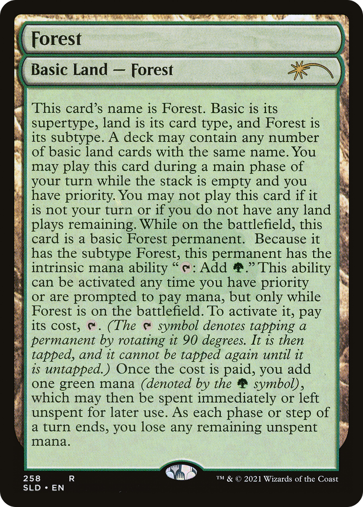 Forest (258) (Full-Text Lands) (SLD-258) - Secret Lair Drop Foil