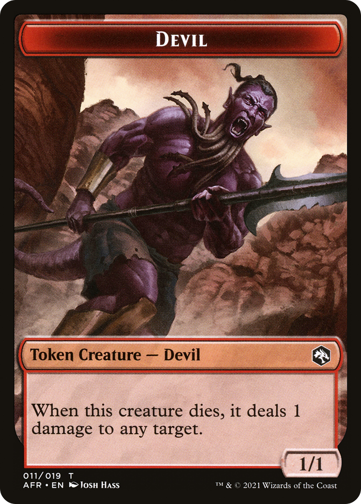 Devil (AFR-011) - Adventures in the Forgotten Realms Tokens Foil