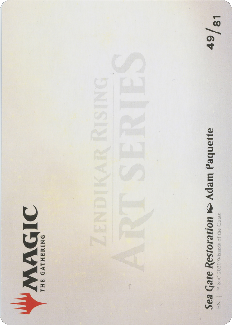 Sea Gate Restoration // Sea Gate Restoration (AZNR-049) - Zendikar Rising Art Series (Borderless)