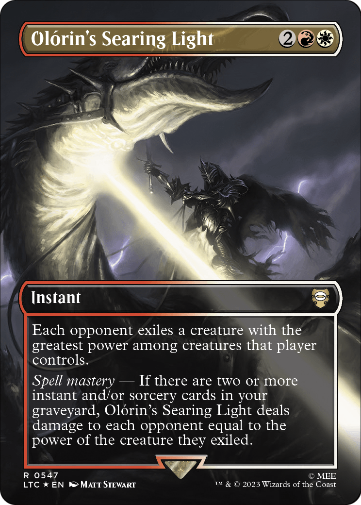 Olorin's Searing Light (Borderless) (Surge Foil) (LTC-547) - Tales of Middle-earth Commander Foil