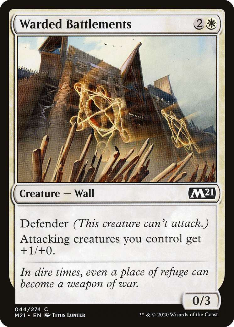 Warded Battlements (M21-044) - Core Set 2021 Foil