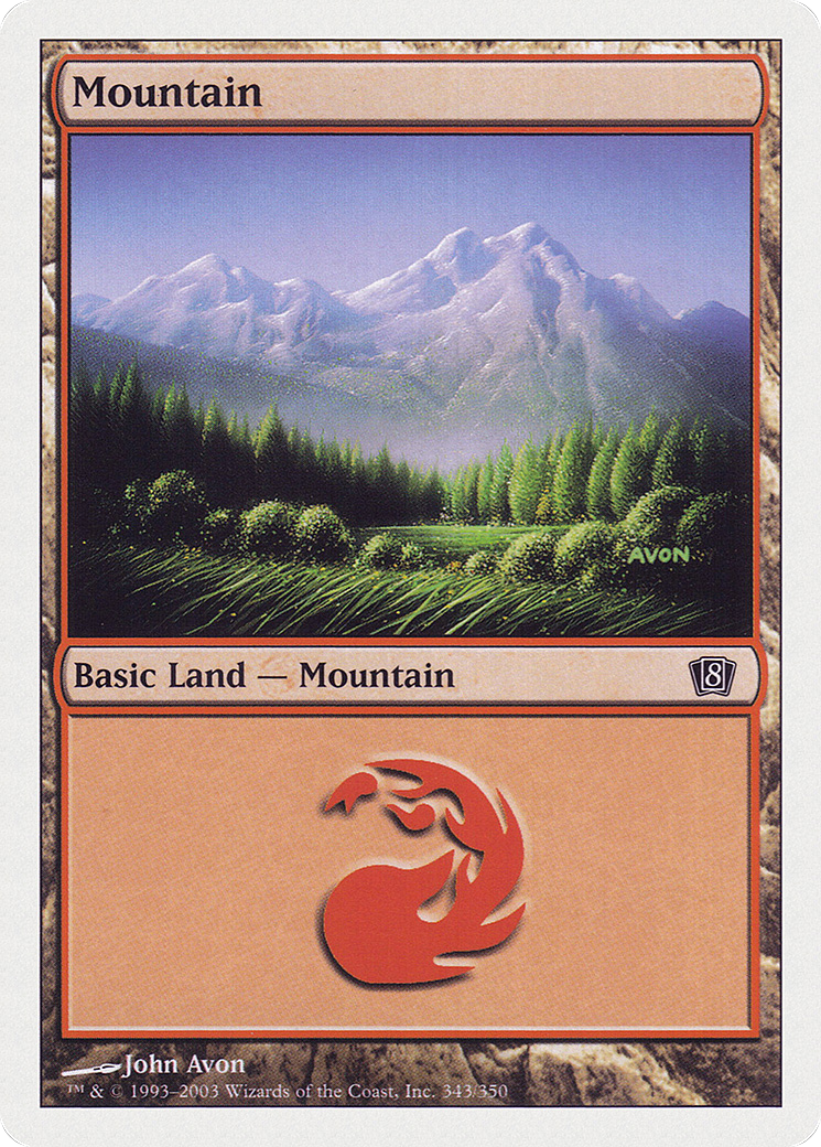 Mountain (343) (8ED-343) - 8th Edition Foil