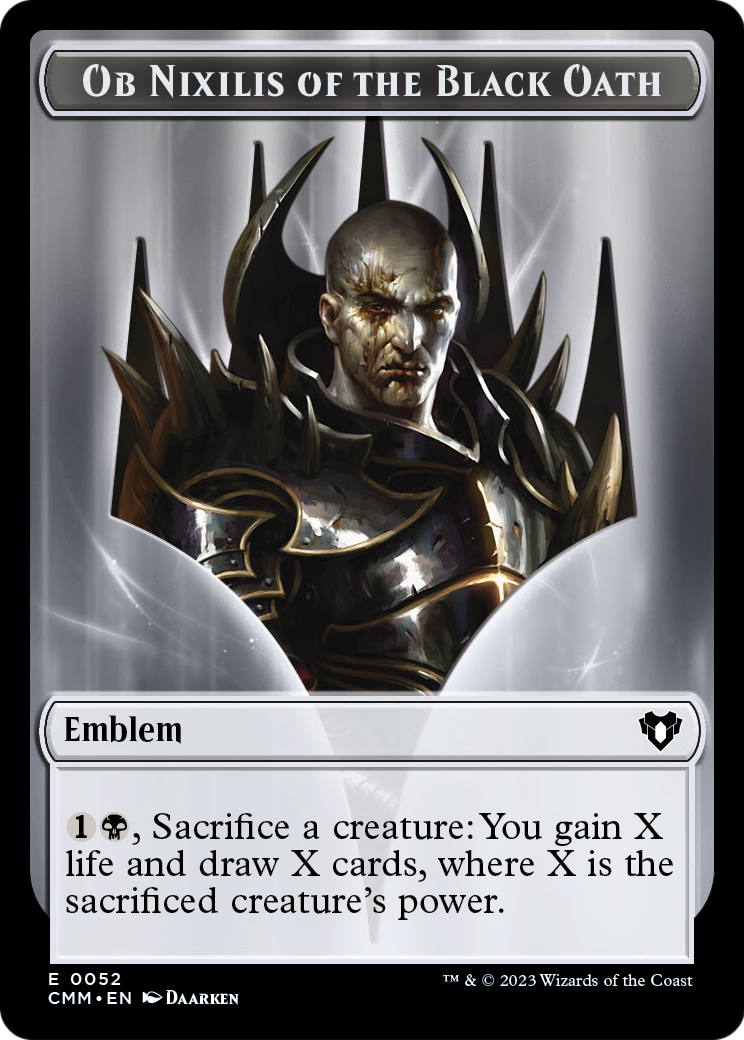 Ob Nixilis of the Black Oath Emblem (TCMM-052) - Commander Masters Tokens Foil