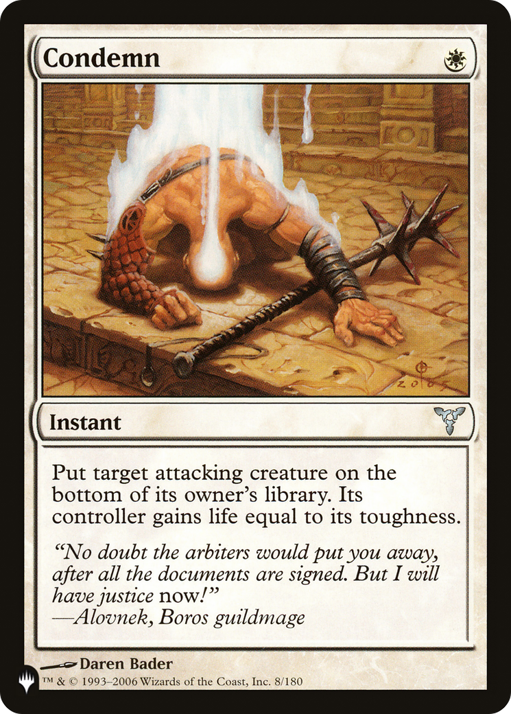 Condemn (LIST-DIS-8) - The List