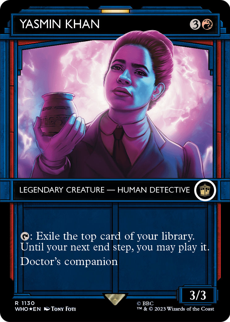 Yasmin Khan (Showcase) (Surge Foil) (WHO-1130) - Doctor Who: (Showcase) (Borderless) Foil