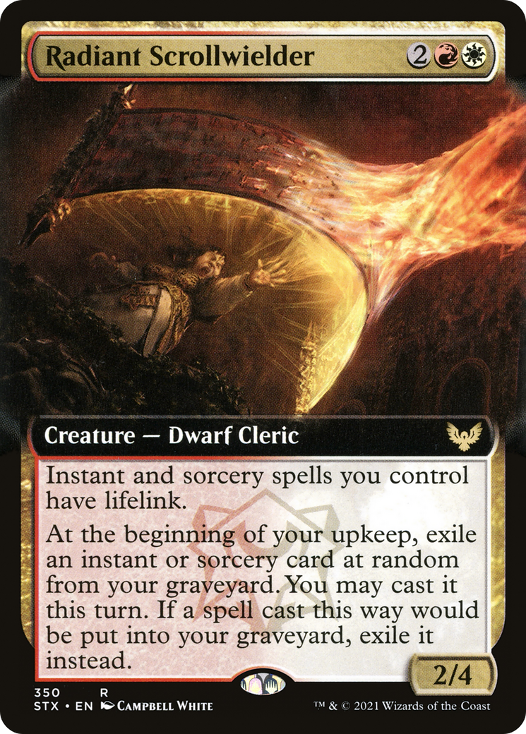 Radiant Scrollwielder (Extended Art) (STX-350) - Strixhaven: School of Mages: (Extended Art) Foil